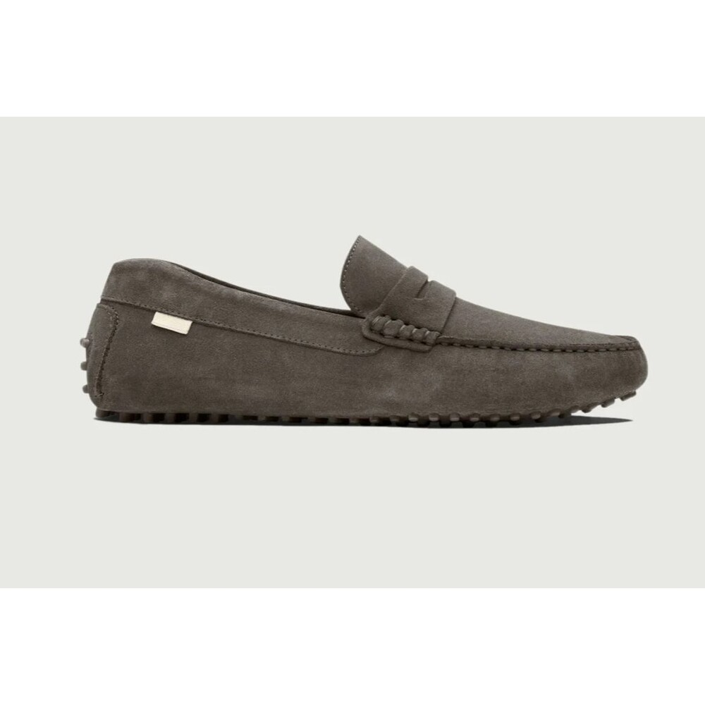 Oliver Cabell Driving Shoes Suede penny Loafers US Size 10, EU 43 Grey - Picture 3 of 3